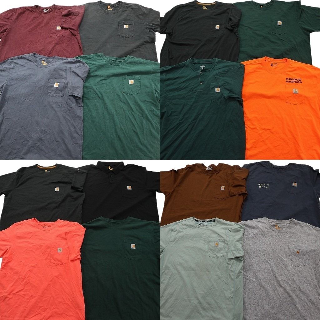 古着卸 まとめ売り カーハート Tシャツ 16枚セット ( メンズ 2XL ) グレー ネイビー ブラウン グリーン ポケットＴ 中古 古着 NF4722 25,702円