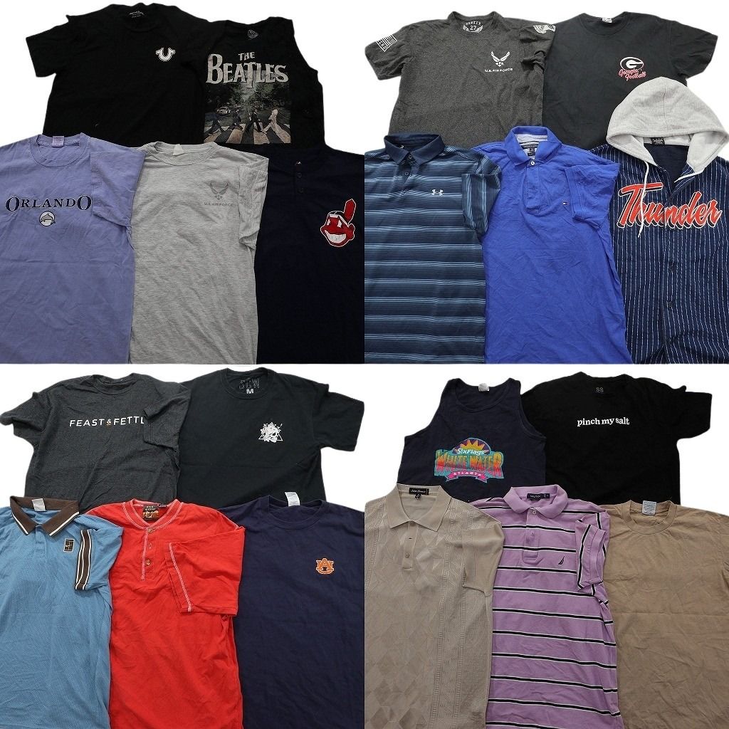 古着卸 まとめ売り TシャツMIX トップス 20枚セット ( メンズ Ｍ ) タンクトップ ポロシャツ ヘンリーネック 中古 古着 NF4733 10,366円