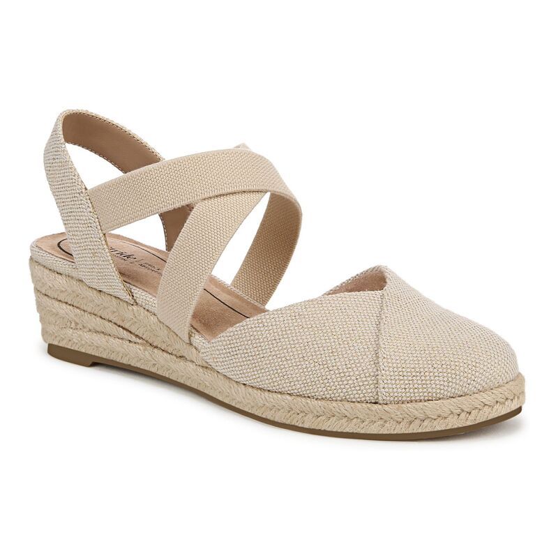 ライフストライド レディース シューズ パンプス LifeStride Kimball Womens Espadrille Wedges Gold ゴールド