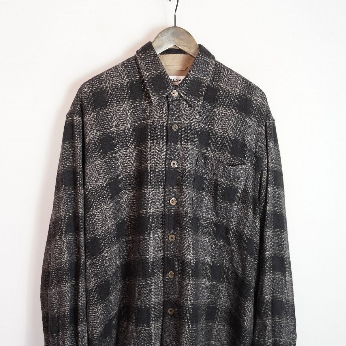 正規 美品 25AW OUR LEGACY アワーレガシー M4252AO ABOVE SHIRT アボーヴ シャツ 長袖 OAKLAND-LOW-TWIST-CHECK 黒茶 サイズ48 4155Q
