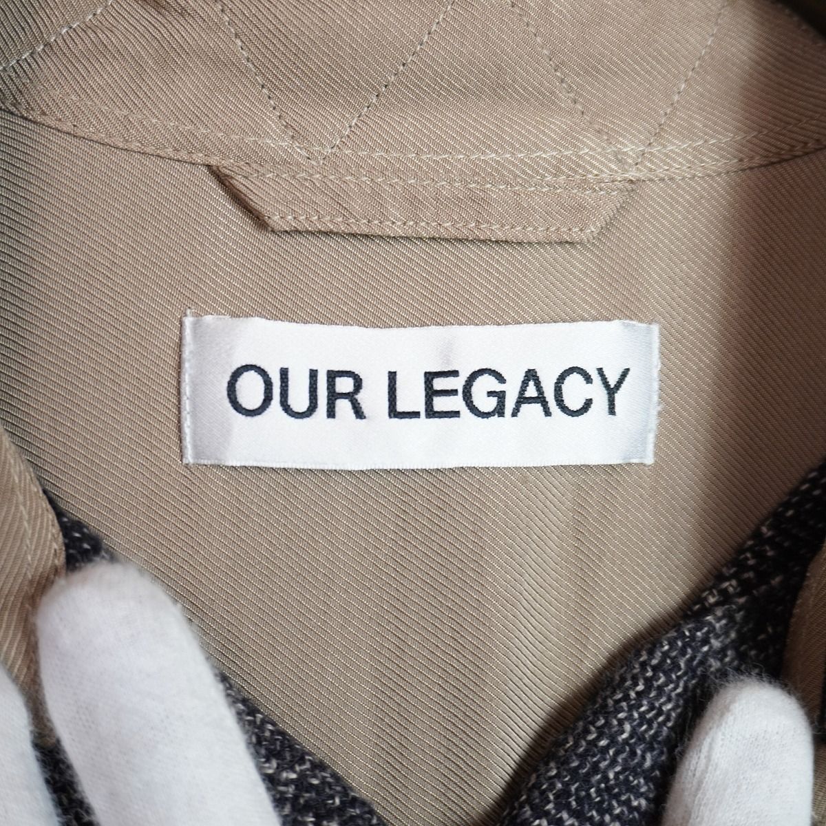 正規 美品 25AW OUR LEGACY アワーレガシー M4252AO ABOVE SHIRT アボーヴ シャツ 長袖 OAKLAND-LOW-TWIST-CHECK 黒茶 サイズ48 4155Q