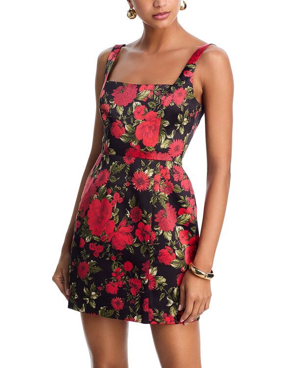 ワイフ レディース トップス ワンピース ミニ WAYF Clara Mini Dress Red Roses レッド