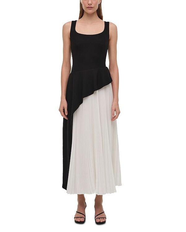 シムカイ レディース トップス ワンピース アシンメトリー ノースリーブ SIMKHAI Zayla Sleeveless Asymmetric Dress Black Multi ブラック