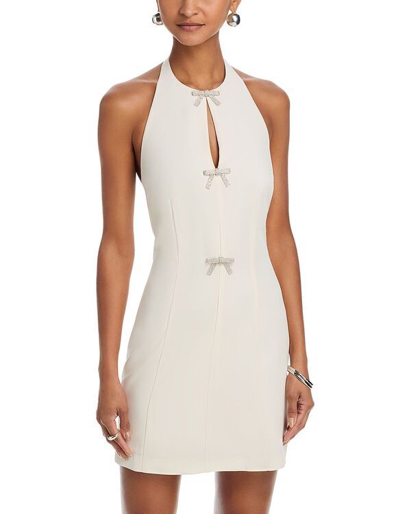 スティーブ マデン レディース トップス ワンピース STEVE MADDEN Juvia Rhinestone Bow Dress Cream クリーム
