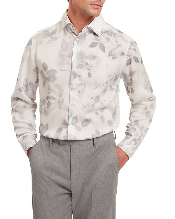テッドベーカー レディース トップス シャツ レギュラーフィット プリント Ted Baker Kalmill Regular Fit Leaf Shadow Print Shirt White ホワ