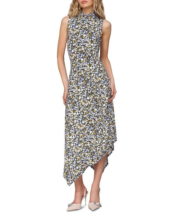 アヴェックレフィーユ レディース トップス ワンピース モックネック アシンメトリー プリント ミディ Avec Les Filles Printed Mock Neck Asymmetric Mid