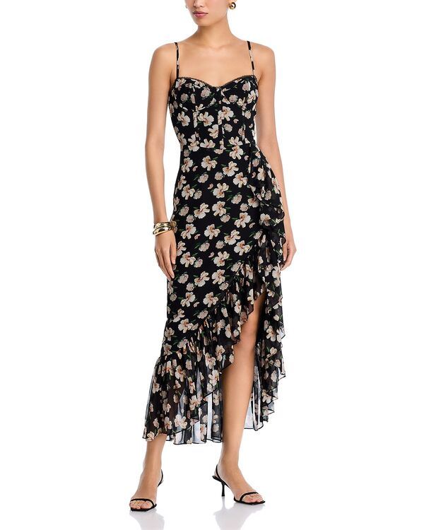 アストール レディース トップス ワンピース フラワー柄 フラワー ASTR the Label Brisbane Floral HighLow Dress Black Pink ブラック