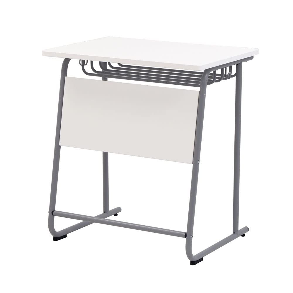 教室 学校 机 研修 デスク 幅650×奥行450mm 学校の勉強机 棚付き ホワイト GD-6545 LOOKITｍａ