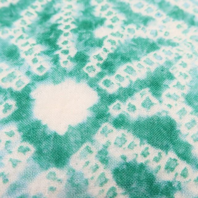 百華❀Y5178◇美品未着用 仕付け糸付き 有松鳴海絞り 亀甲柄 綿 居敷