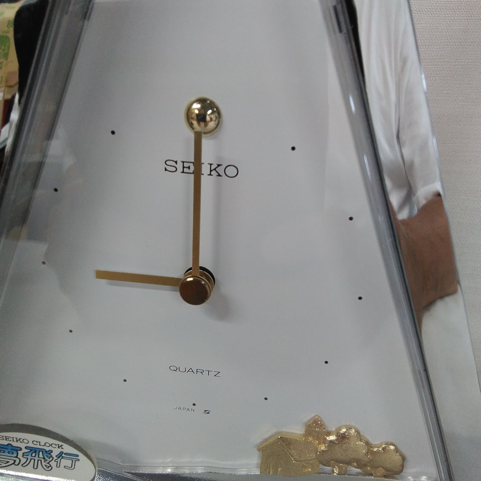 【美品】完動品　SEIKOセイコー　置時計　アンティーク　ヴィンテージ　クォーツ SEIKO クォーツ時計 アナログ 置時計 セイコー 日本製 インテリア 昭和
