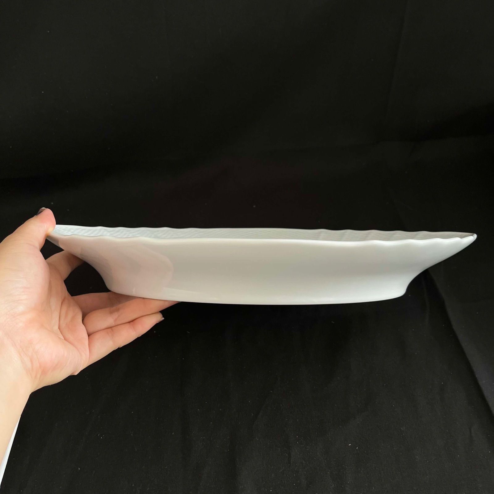 T リチャードジノリ 30cm ラージオーバル ベッキオホワイト 楕円形