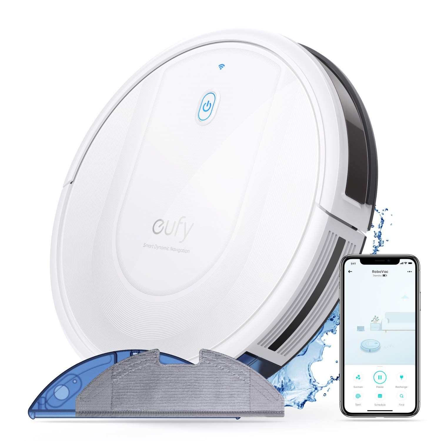 Anker Eufy (ユーフィ) RoboVac G10 Hybrid（ロボット掃除機） 予約タイマー 衝突防止 【スマート・ダイナミック・ナビゲーション / 2-in-1 吸引・水拭き両用/Wi-Fi対応/超薄型 / 2000Paの強力吸引 / 静音設計 22,947円