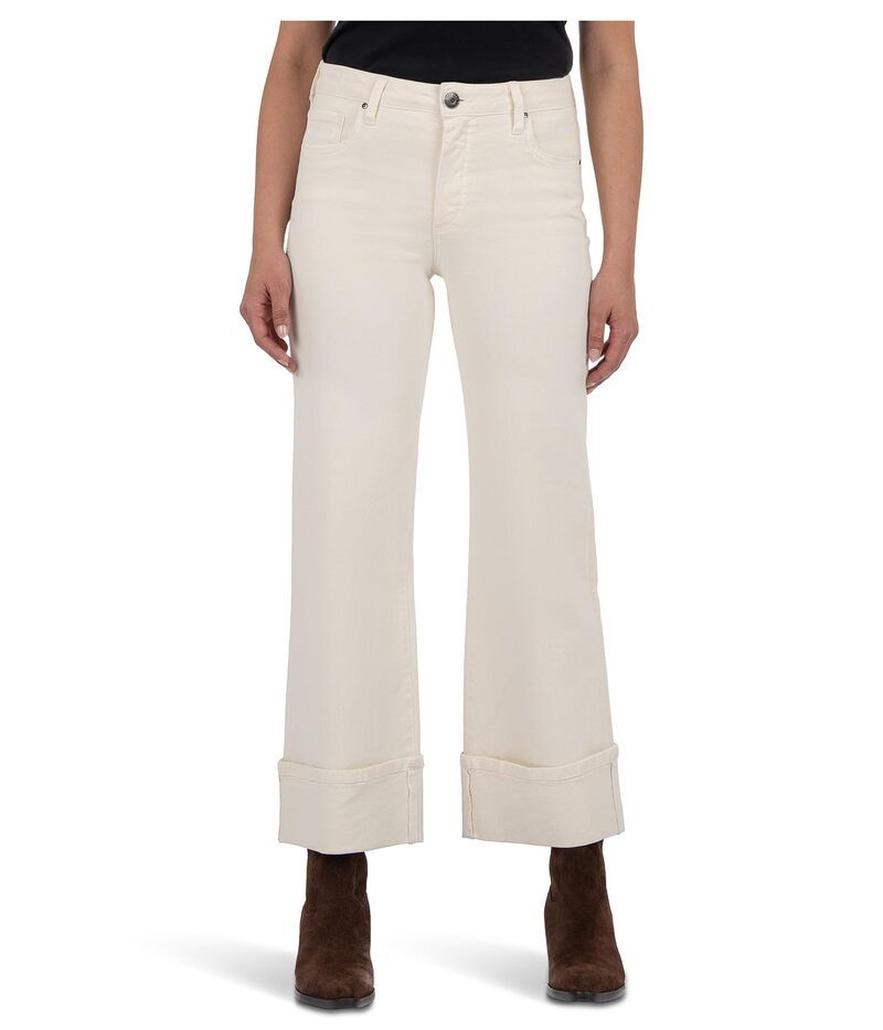カットフロムザクロス レディース ボトムス デニムパンツ KUT from the Kloth Meg High Rise Fab Wide Legs Roll Up Regular Hem Cand