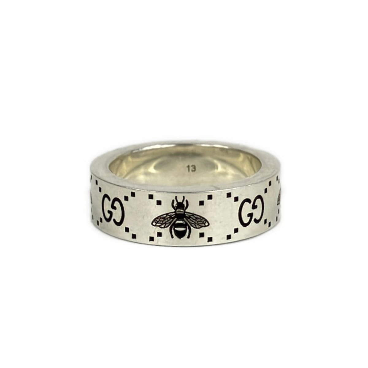 GUCCI(グッチ) リング 13美品 GGシグネチャー&ビー シルバー ビー(蜂