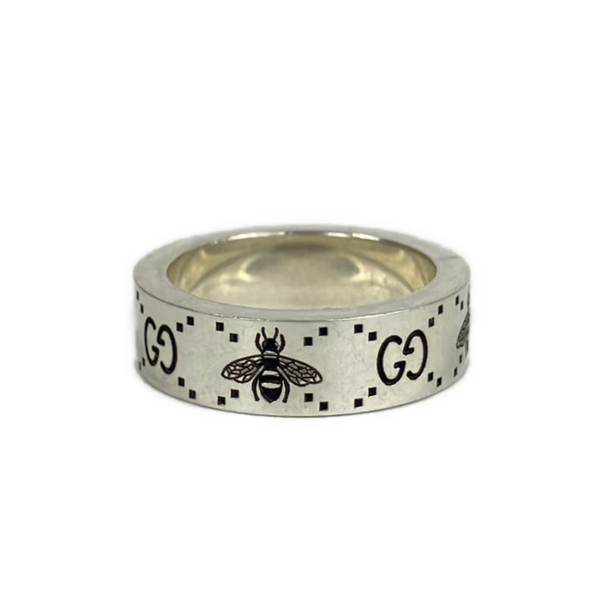 GUCCI(グッチ) リング 13美品 GGシグネチャー&ビー シルバー ビー(蜂