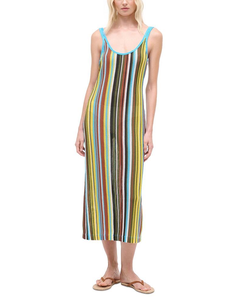 スタウド レディース トップス ワンピース STAUD Jessica Dresswim CoverUp Skate Stripe ストライプ