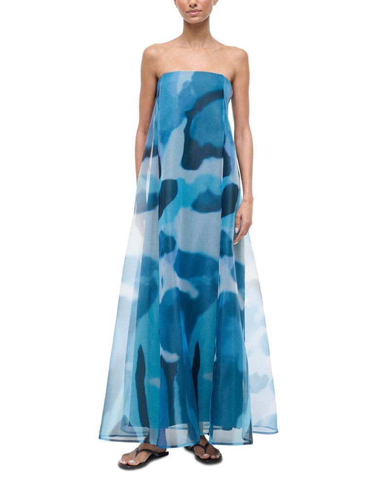 スタウド レディース トップス ワンピース STAUD Allyson Dress Blue Haze ブルー