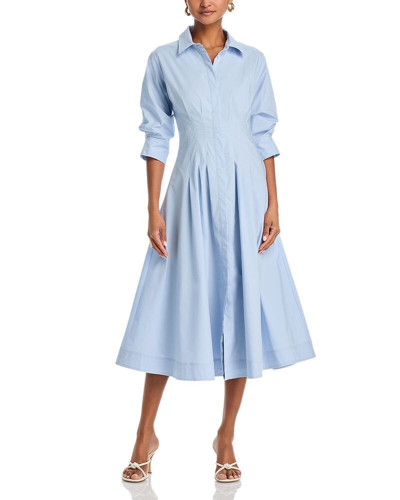 シムカイ レディース トップス ワンピース ミディ SIMKHAI Jazz Poplin Pintuck Midi Dress Periwinkle Sky