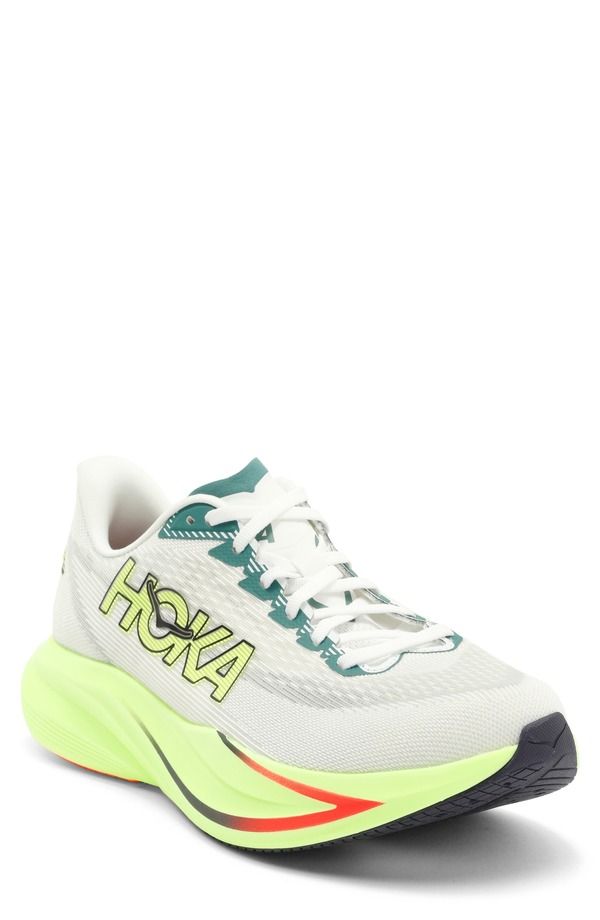 ホカオネオネ メンズ シューズ スニーカー HOKA Mach 7 Running Shoe Frost Neon Yuzu