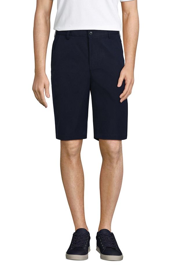 ランズエンド メンズ ボトムス ハーフパンツ・ショーツ ショートパンツ Lands End School Uniform Active Chino Shorts Classic Navy ネイビー