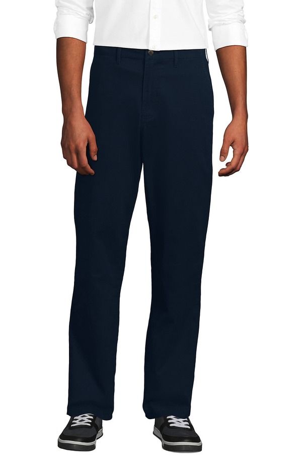 ランズエンド メンズ ボトムス カジュアルパンツ Lands End Knockabout Comfort Waist Classic Fit Chino Pant Radiant Navy ネイビー