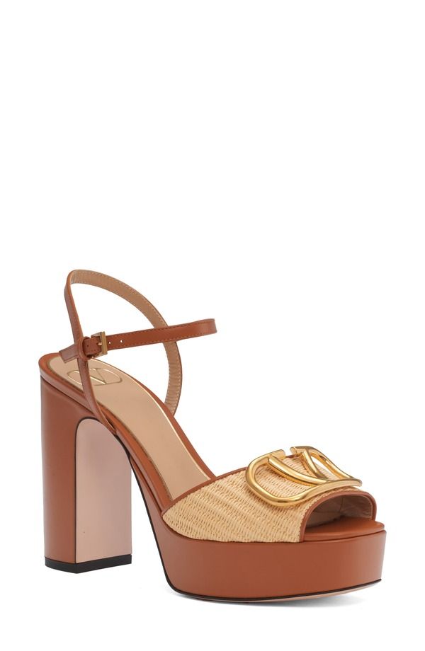 ヴァレンティノ レディース シューズ サンダル プラットフォーム ロゴ Valentino Garavani VLOGO Signature Platform Sandal Beige ベージュ