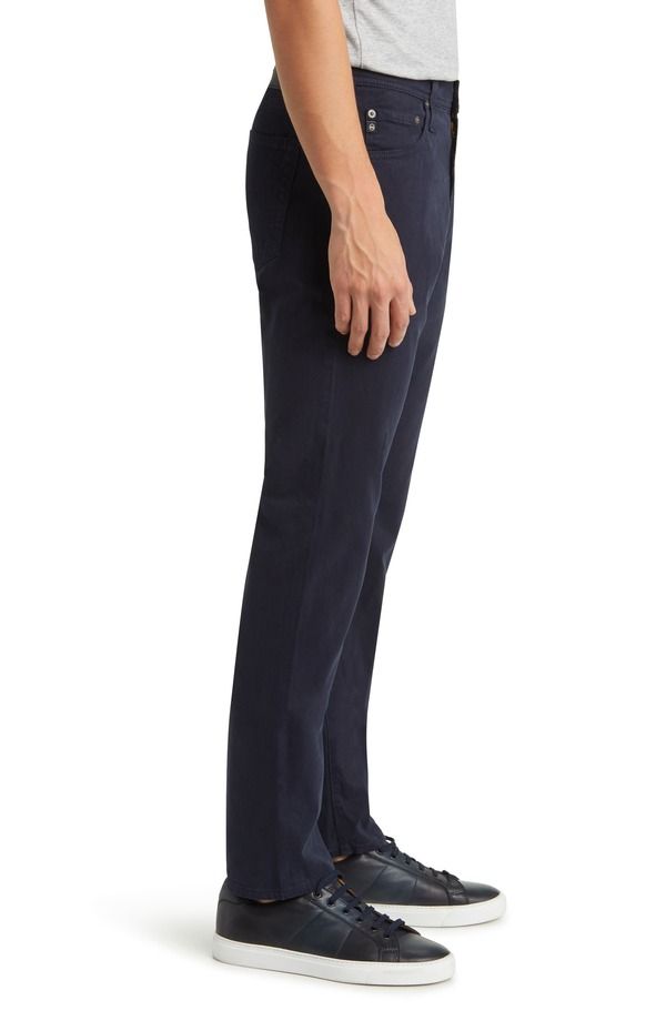 エージー メンズ ボトムス カジュアルパンツ Tシャツ AG Everett Stretch Sateen Slim Straight Pants Deep Navy ネイビー