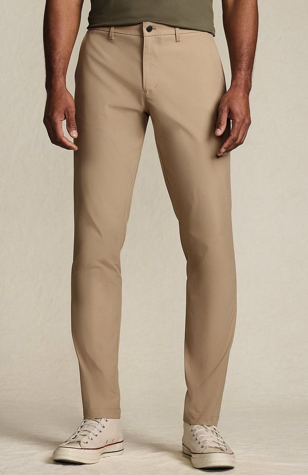 ランズエンド メンズ ボトムス カジュアルパンツ スリムフィット Lands End Slim Fit Performance Pant Desertan タン