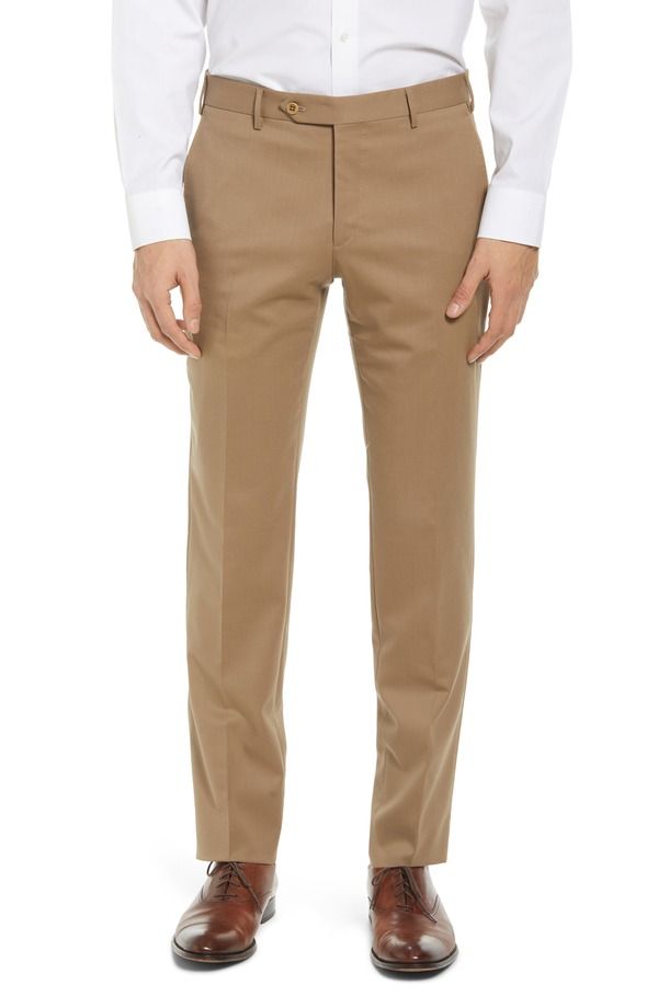 ザネッラ メンズ ボトムス カジュアルパンツ ウール Zanella Parker Stretch Wool Trousers Tan タン