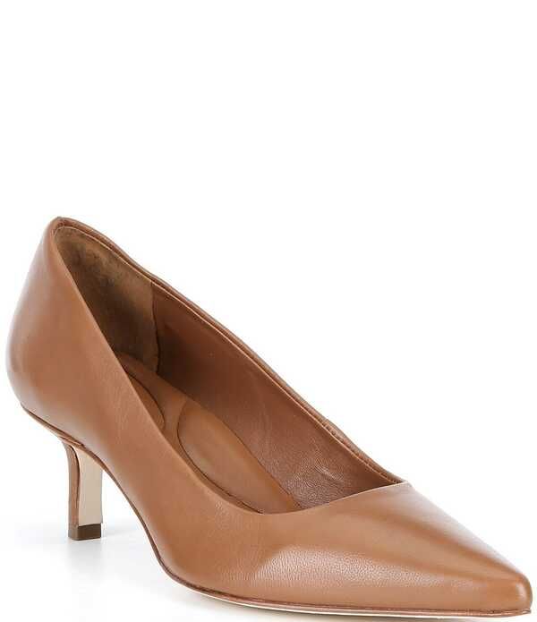 アントニオ メラーニ レディース シューズ ヒール レザー Antonio Melani Aden Leather Pointed Toe Pumps Acacia Tan タン