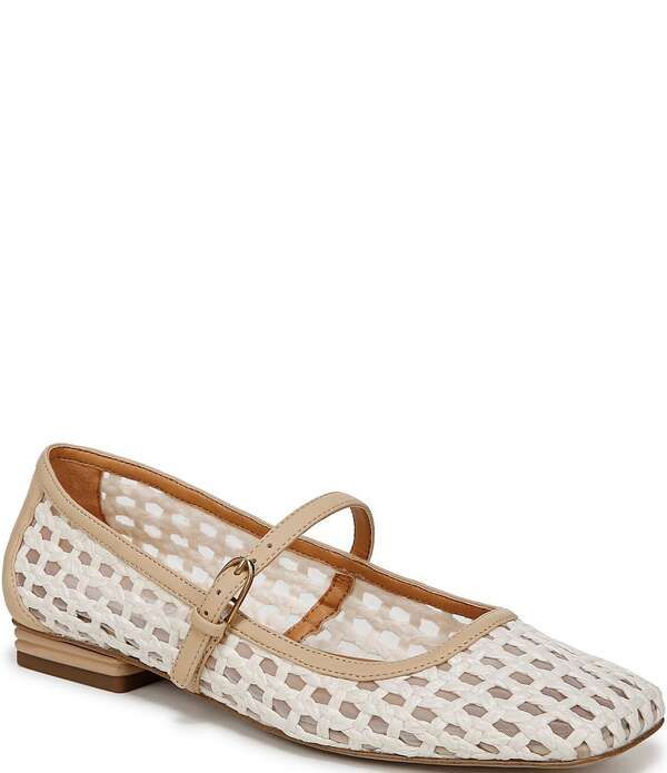 フランコサルト レディース シューズ パンプス Franco Sarto Tinsley 2 Woven Square Toe Mary Jane Flats Ivory アイボリー