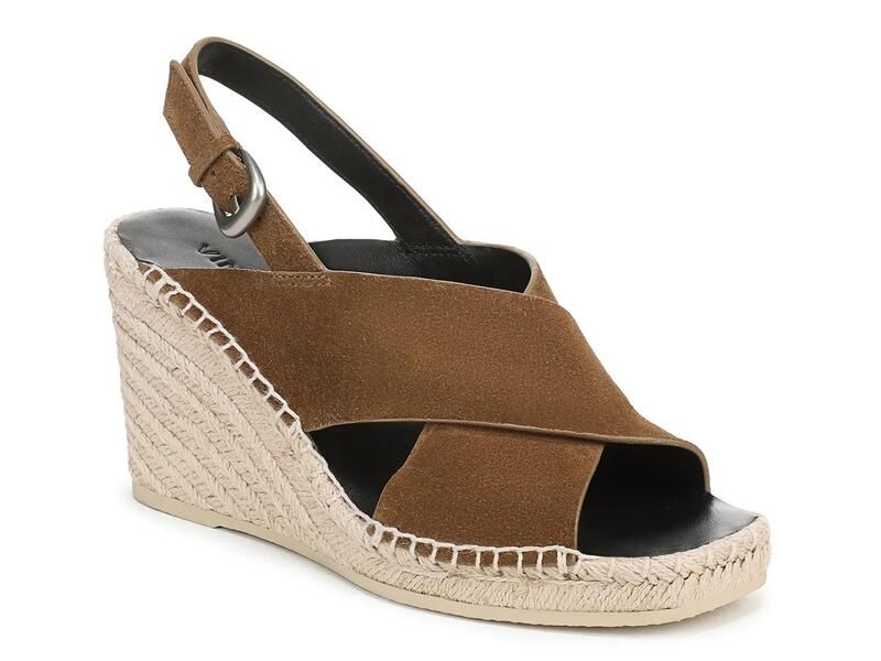 ヴィンス レディース シューズ サンダル VinceGeorgia Espadrille Wedge Sandal Womens Elmwood Brown Suede ブラウン