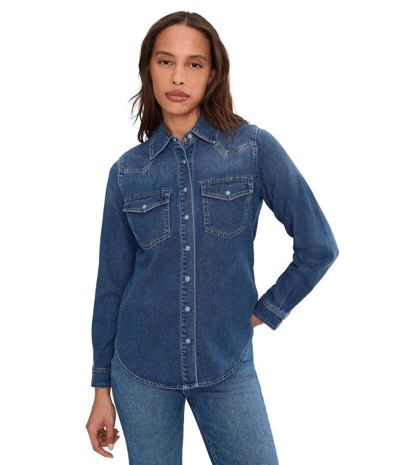 リヴァプール ロサンゼルス レディース アウター コート シャツ デニム Liverpoolos Angeles Western Slim Denim Shirt Wilder デニム 21,075円