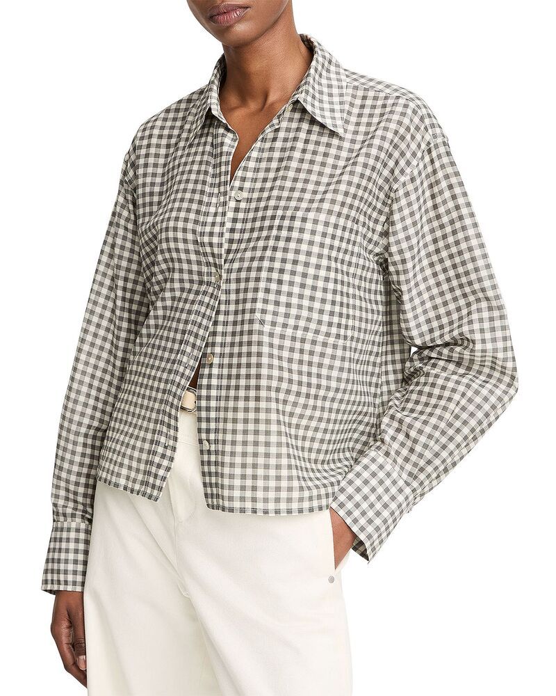ヴィンス レディース トップス シャツ クロップド Vince Cropped Long Sleeve Shirt Off White オフホワイト