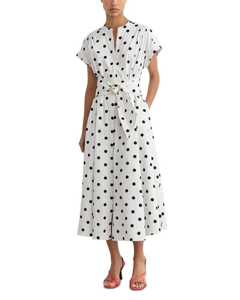 レイス レディース トップス ワンピース ミディ REISSawyer Midi Dress IvoryBlack アイボリー 64,790円