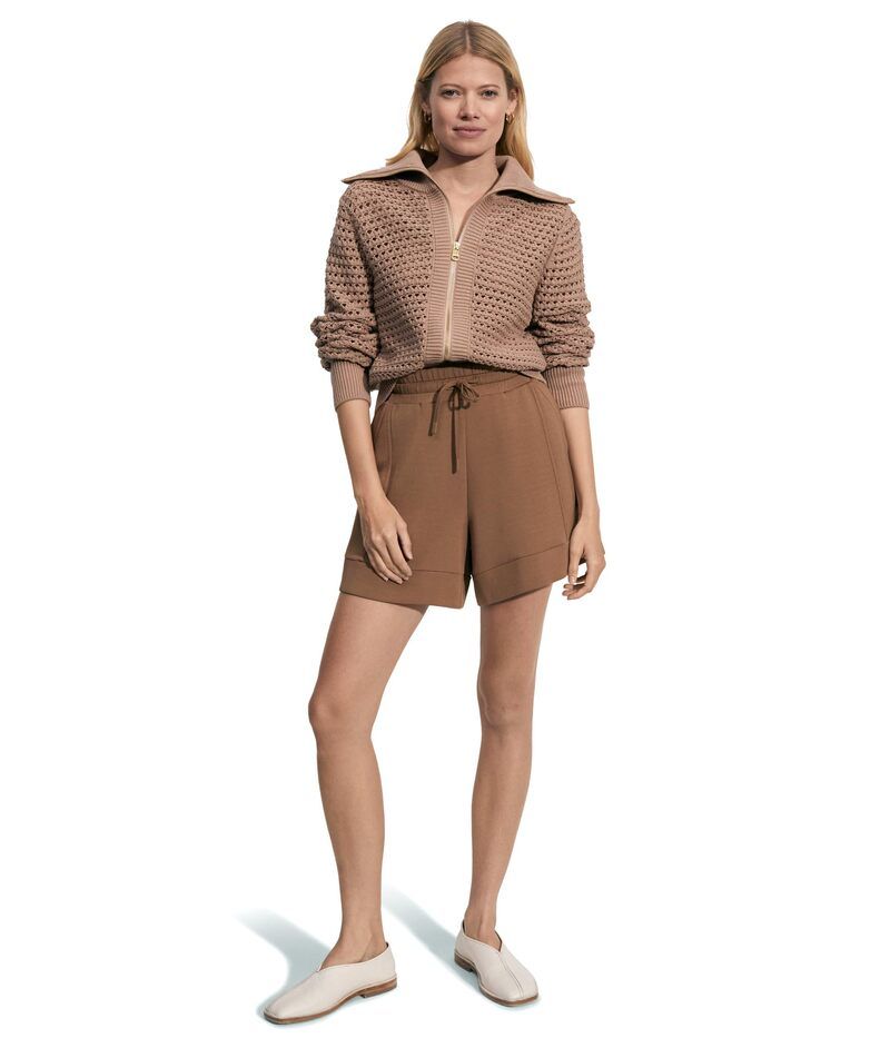 バーレイ レディース アウター ニット・セーター Varley Eloise Full Zip Knit Warm Taupe トープ