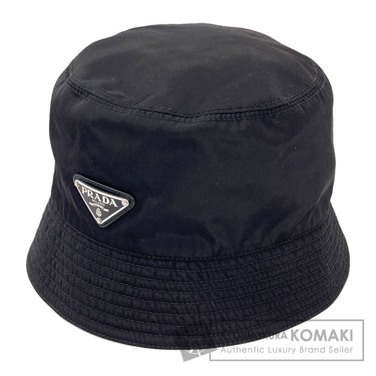 PRADA プラダ バケットハット ロゴ金具 帽子 ナイロン レディース [中古] 37,538円