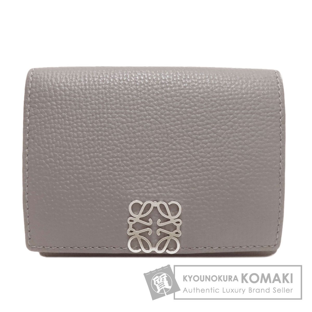 LOEWE ロエベ アナグラム トライフォールド 三つ折り財布（小銭入れあり） レザー レディース [中古]