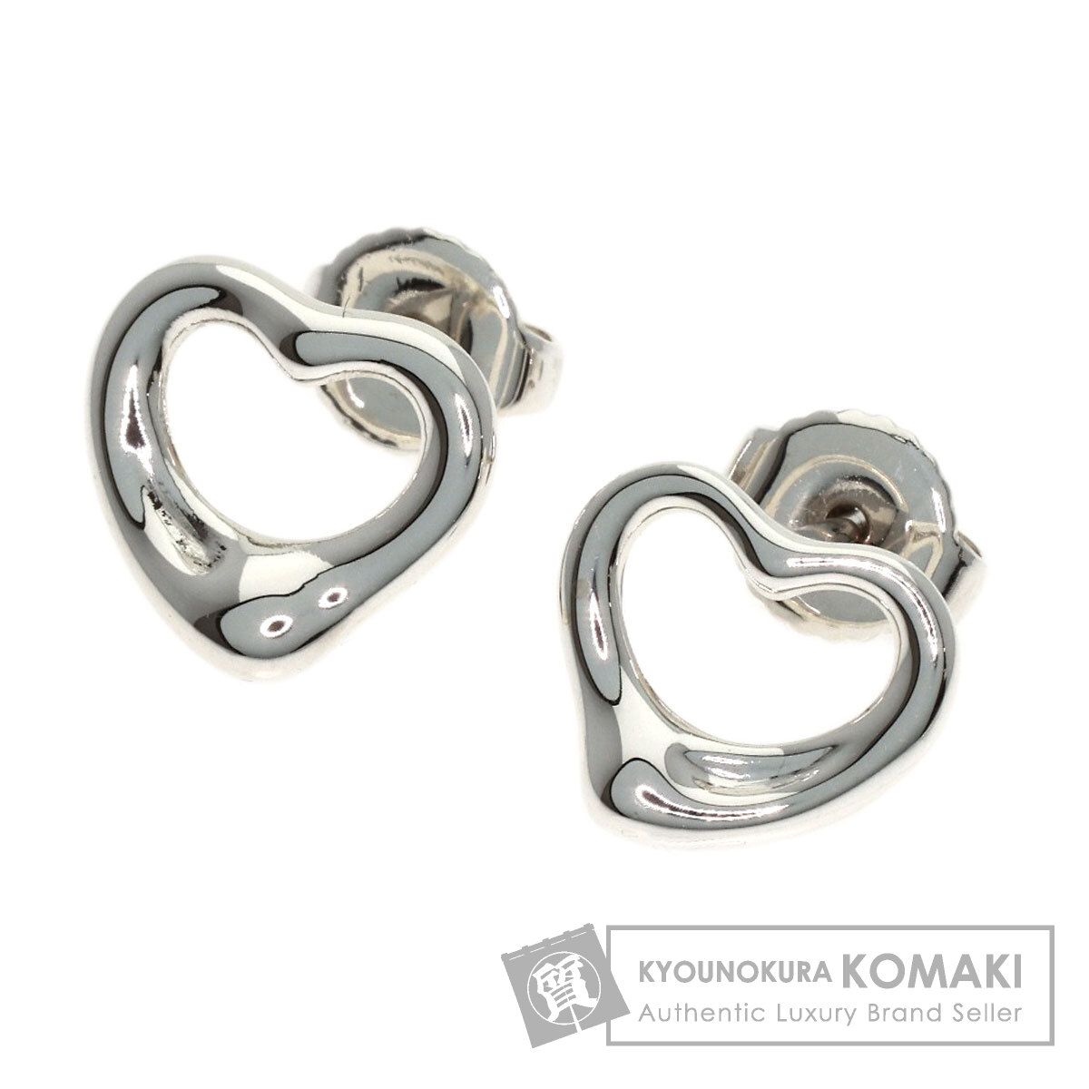 TIFFANY&Co. ティファニー オープンハート ピアス SV K14WG レディース