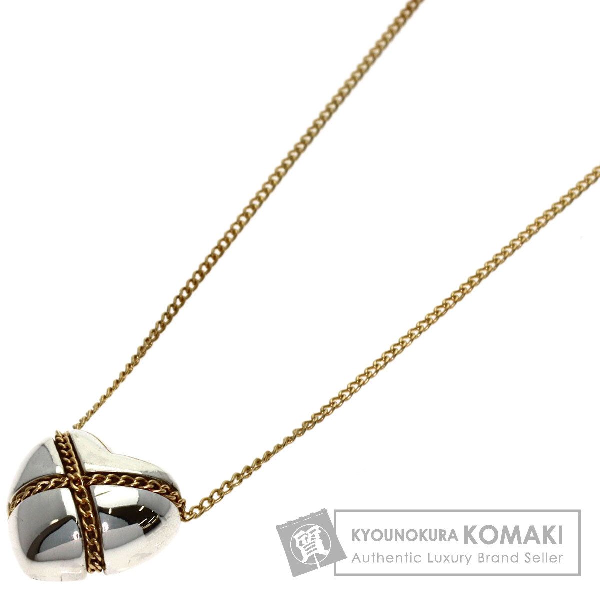 TIFFANY&Co. ティファニー チェーン クロスハート ネックレス SV K14YG レディース [中古] 28,529円