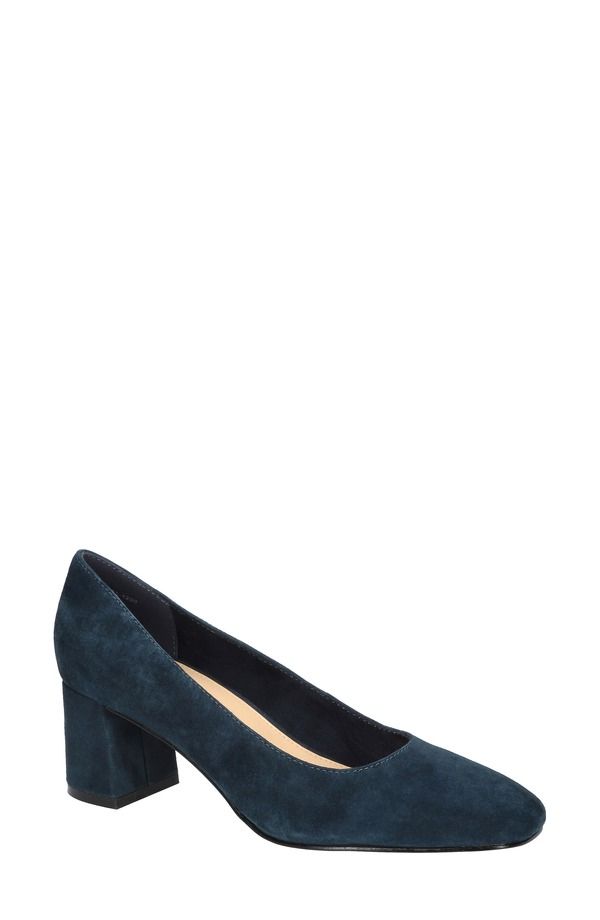 ベラヴィータ レディース シューズ パンプス Bella Vita Jillian Square Toe Pump Navy Kidsuede Leather ネイビー