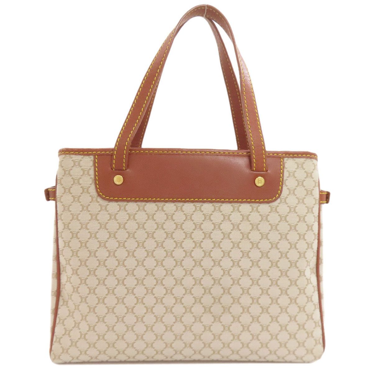 CELINE セリーヌ マカダム柄 ハンドバッグ キャンバス レディース