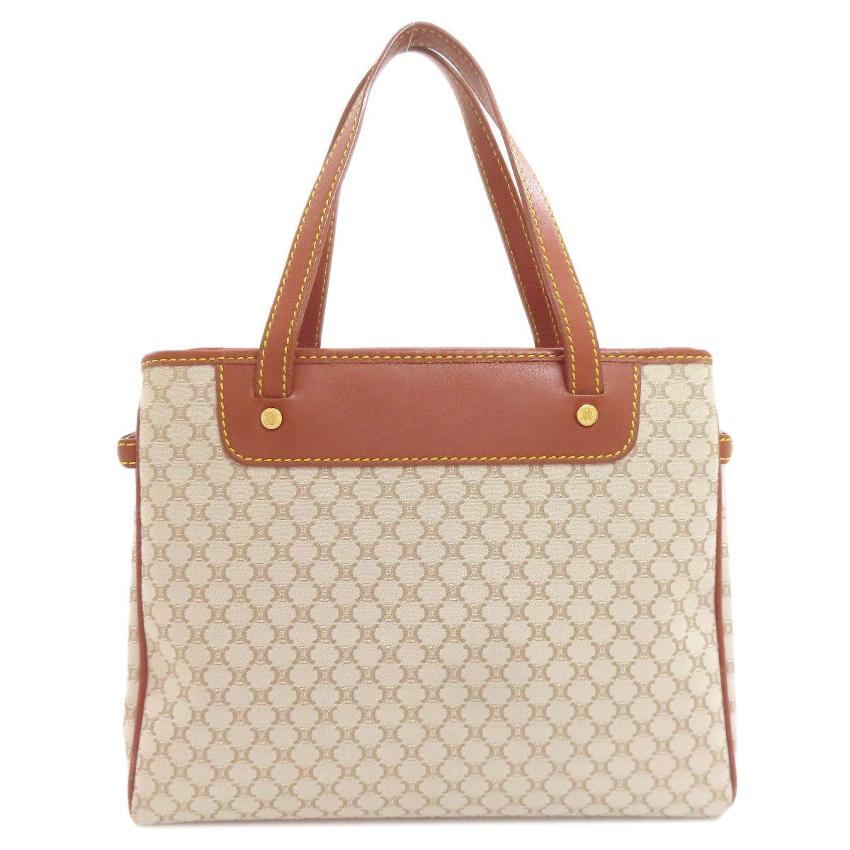 CELINE セリーヌ マカダム柄 ハンドバッグ キャンバス レディース