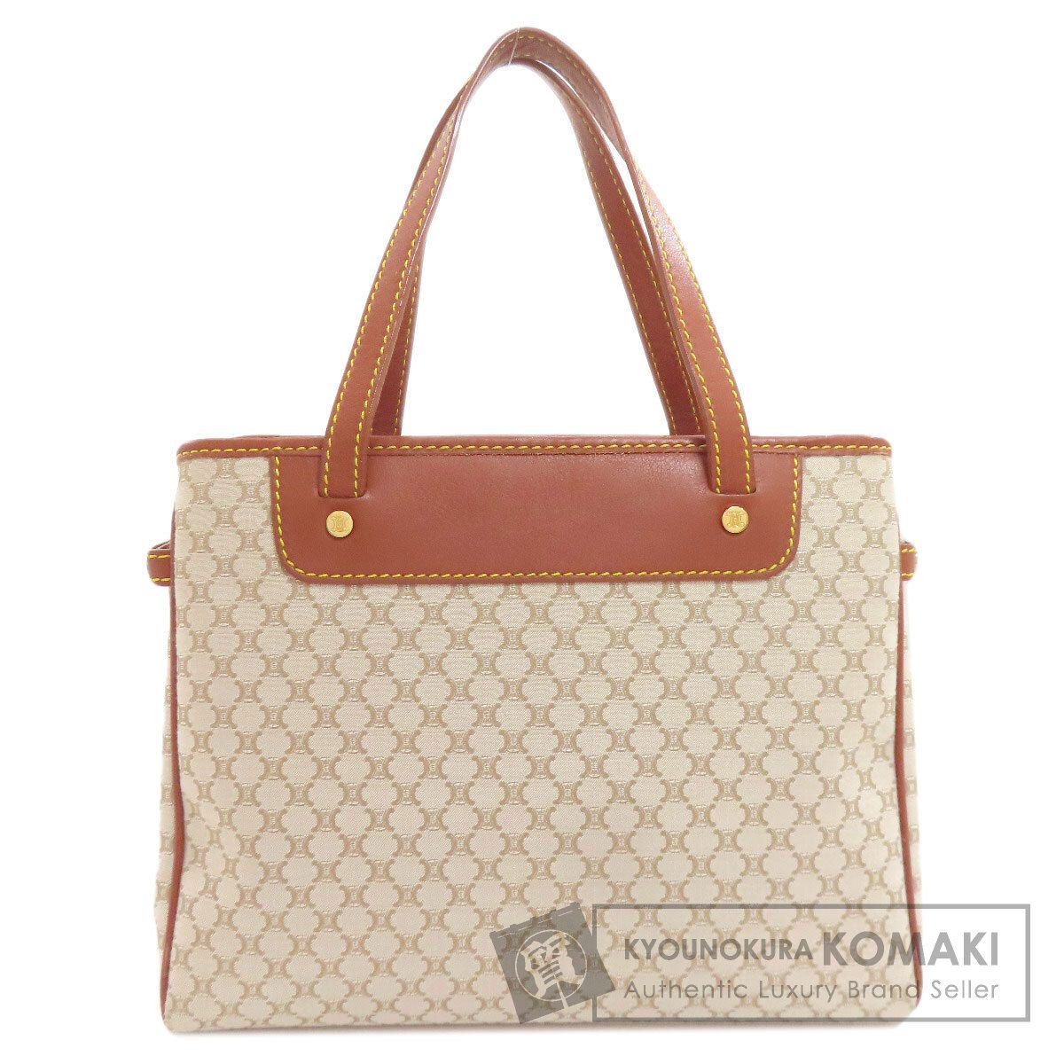 CELINE セリーヌ マカダム柄 ハンドバッグ キャンバス レディース
