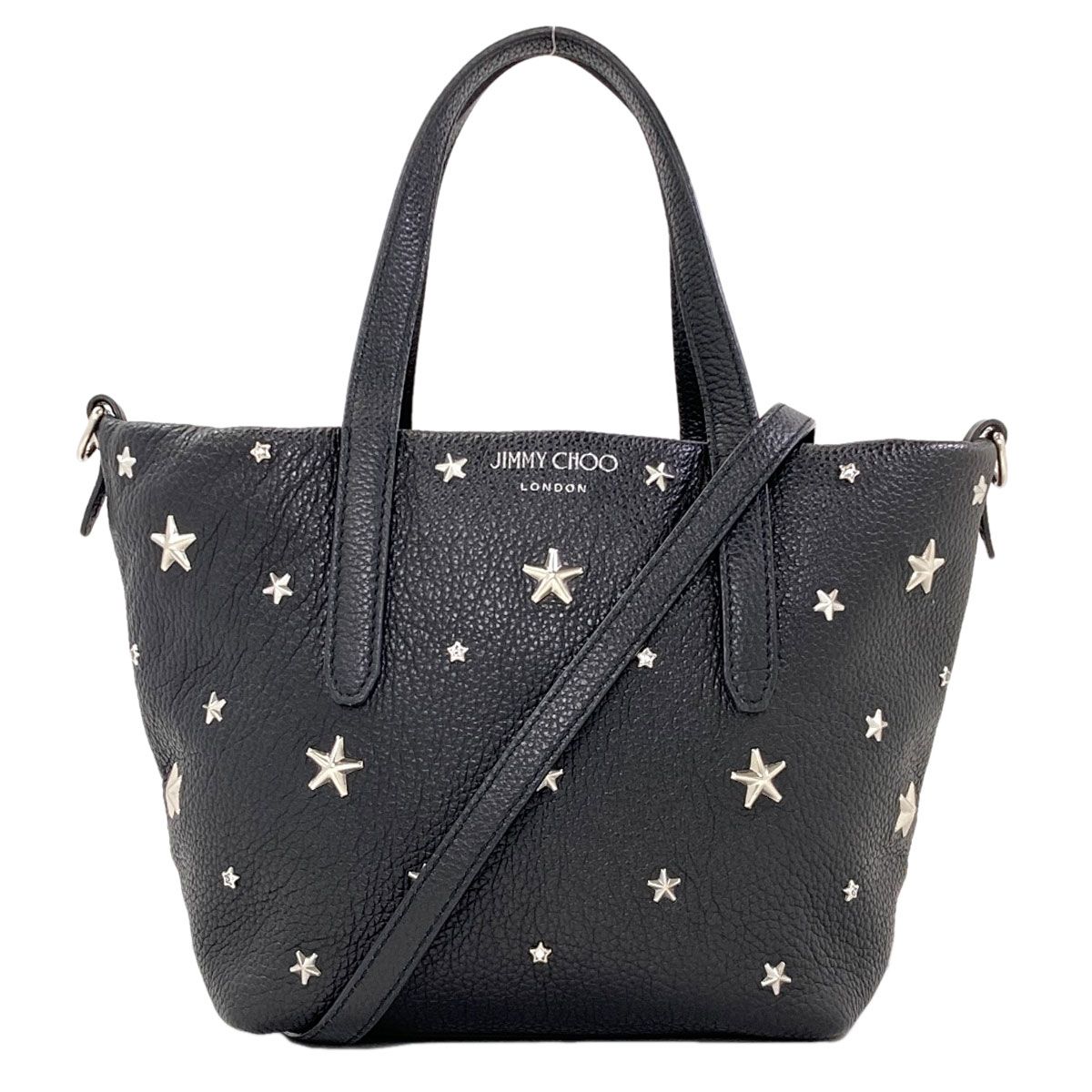 JIMMY CHOO ジミーチュウ ライリー スター スタッズ ハンドバッグ 