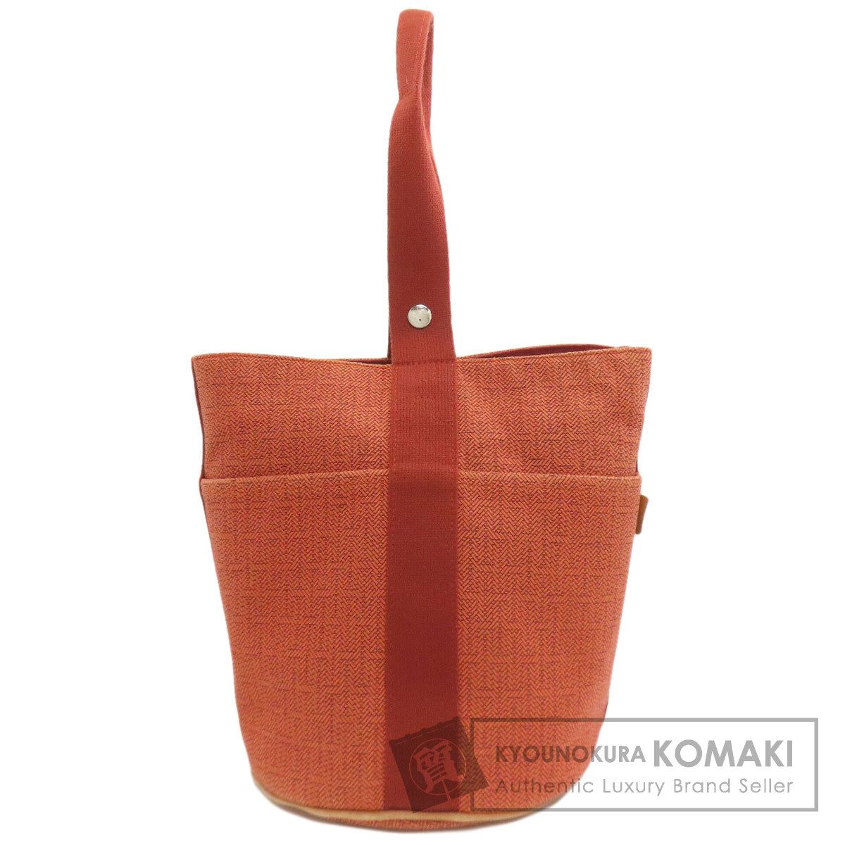 HERMES エルメス サクソーMM シルバー金具 ハンドバッグ トワル