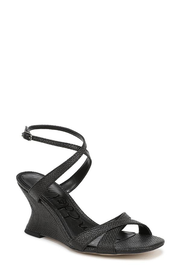 サムエデルマン レディース シューズ ヒール サンダル アンクル Sam Edelman Davi Ankle Strap Wedge Sandal Black ブラック