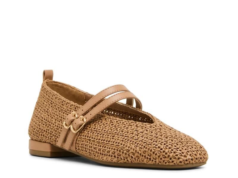 アンクライン レディース シューズ パンプス Anne KleinGavie Mary Jane Flat Cognac