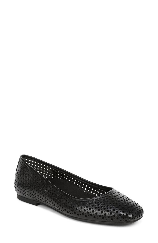 バイオニック レディース シューズ パンプス Vionic Orinda Perforated Ballet Flat Black ブラック