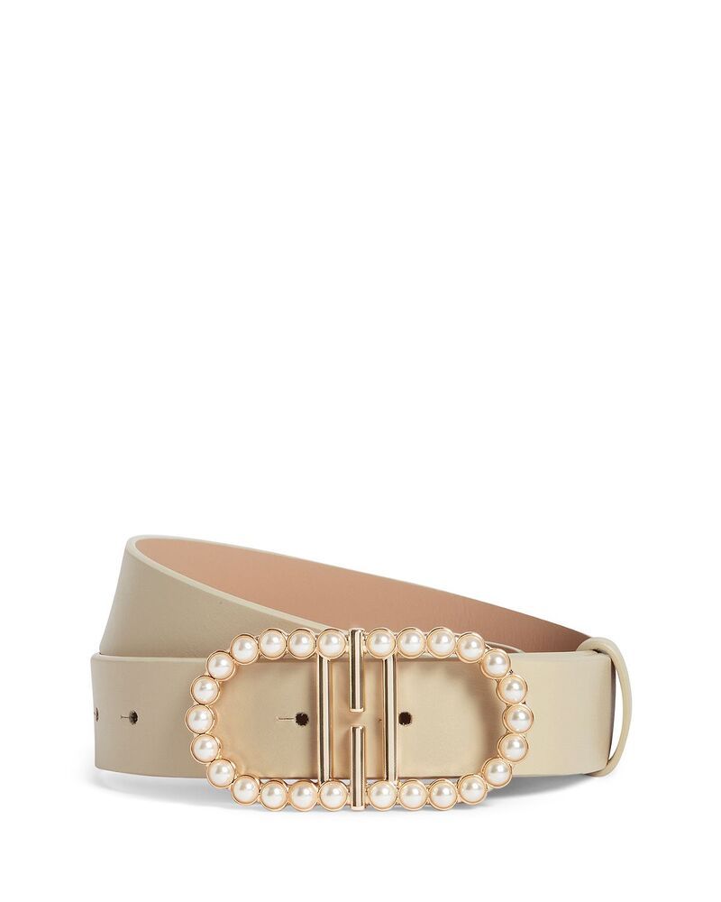ホッブスロンドン レディース アクセサリー ベルト HOBBS LONDON Womens Kiera Embellished Belt Warm Ivory アイボリー